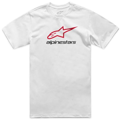 Image of Alpinestars Always 2.0 CSF Tee, Casual Sportswear Shirt, Cotton-Poly Blend, Soft Hand Print, 2XL White /Red