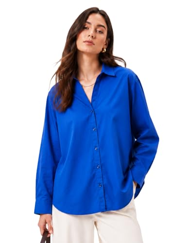Image of FYLTR Women's Oversized Solid Shirt - 100% Cotton | Full Sleeve | Oversized Fit | Shirts for Women