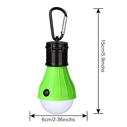Yizhet Camping Lights, Tent Lights with Carabiner Clips Waterproof Battery Powered LED Camping Lantern Portable Bulb Camping Lamp Tent Lantern Emergency Lights for Camping Hiking Fishing (4 Pack)