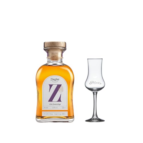 Ziegler Alte Zwetschge 0,5 L – 43% vol – inkl. Prinz Obstbrandglas
