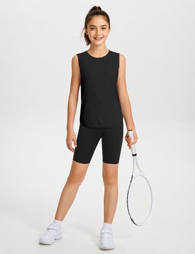 Image of JOCMIC Girls Tank Tops Quick Dry Athletic Sleeveless Shirts UPF50+