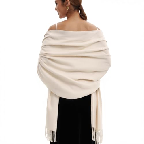 Image of Pashmina Scarf and Shawl - Soft Women Pashminas Wrap for Wedding Evening Party dresses