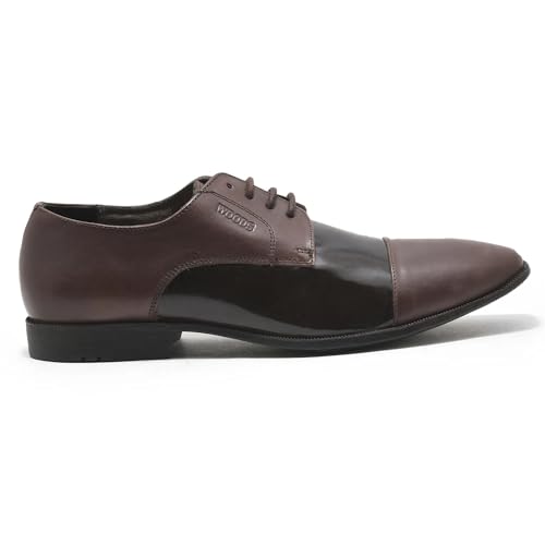 Image of Woodland Men Brown Oxford Shoes