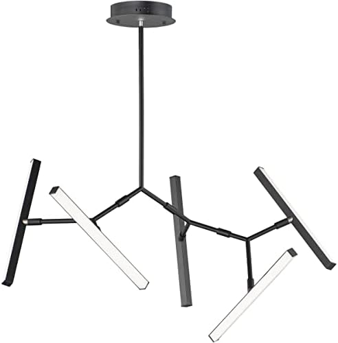 Miniatura 3 de ET2 E21244-BK Robotica Unique Branches - Colgante LED, 5 luces, 35 vatios, 61 pulgadas de alto x 27 pulgadas de ancho x 37 pulgadas de largo, negro