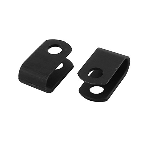 Accesorios de audio y video Clip de cable tipo U negro Nylon miniatura 2