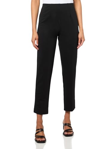 SLIM-SATION Women's Elastic No Waist Faux Zip Front Ankle Pant