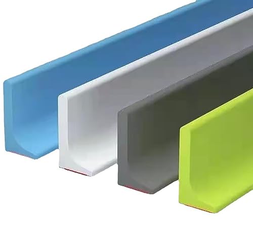 ElicNa Shower Tray Sealing Strip 78 Inch Shower Threshold Water Dam Collapsible Shower Barrier Water Stopper Dry and Wet Separation (Color : Grey, Size : 2m/78 inch)