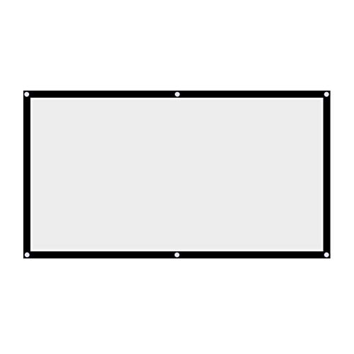 Beamer-Leinwand, 152,4 - 30,5 cm, tragbar, faltbar, knitterfrei, Video-Projektionsleinwand, weiße Projektor-Leinwand für Heimkino, Außen- und Innenbereich, Klassenzimmer, Konferenzraum (​1#) Cover