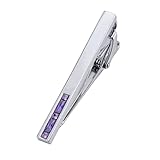 Jonwo Men's Crystal Tie Clip Silver Tone Tie Bar for Gentleman Regular Necktie Tie Clip for Business