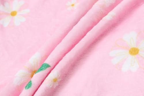 Image of Umeyda Girls Fleece Hooded Robes, Warm Printed Bath Robe for Kids Soft Fuzzy Bathrobe for Gifts
