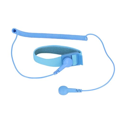 Image of SCHOFIC Anti-Static [ESD] Safe Discharge Wristband Wrist Strap band Grounding Cord B2B Tool- Blue (10)