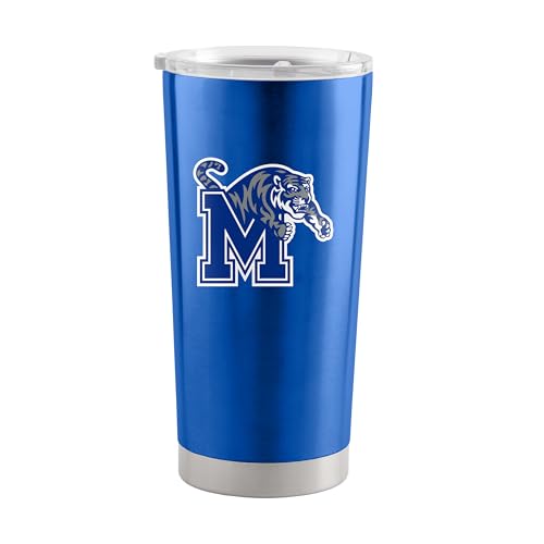Image of Logo Brands 20 oz Powder Coat Tumbler- Insulated Tumbler with Lid for Water, Iced Tea or Coffee, Smoothie and More