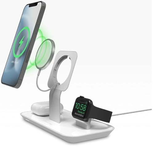 Mophie 3-in-1 Wireless Charging Stand (MagSafe iPhone + Watch + AirPods, 15W) — view 2