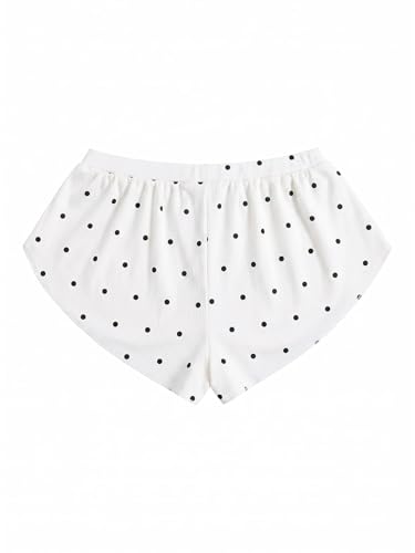 Image of MakeMeChic Women's Pajama Bottoms Floral Print Tie Front Micro Short Side Slit Summer Lounge Shorts