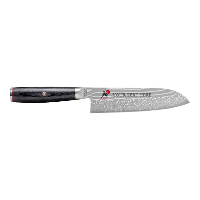 MIYABI Kaizen II 7 inch santoku knife custom engraved