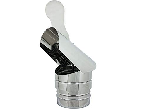 Fumaiolo gallo inox base tonda innesto M maschio (220mm)