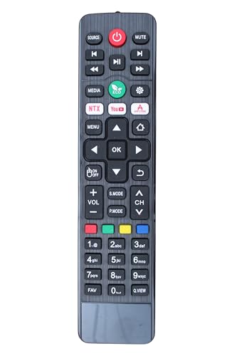 Image of Compatible for Remote Control Amstard /Ak aiTv /Croma /Eston /Iconic /Micromax /T-Series /Vise TV /Dixon Remote /Beethosol Smart TvRemote Control - Please Match The Image with Your OldRemote (UNI 176)