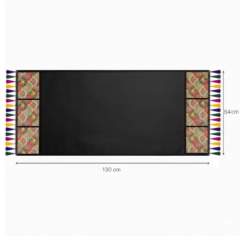 Image of Refrigerator Single Door Waterproof, Dustproof, Tassel Lace Refrigerator Top Cover, Protective Cover for Fridges with Extra Storage Space Nylon Top cover with 6 Storage Pockets ( Flower, 130 x 54 cm )