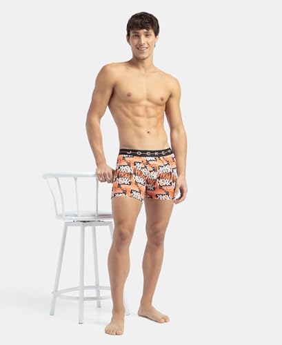 Image of Jockey NY03 Men's Super Combed Cotton Elastane Stretch Printed Boxer Brief with Ultrasoft Waistband (Prints May Vary)