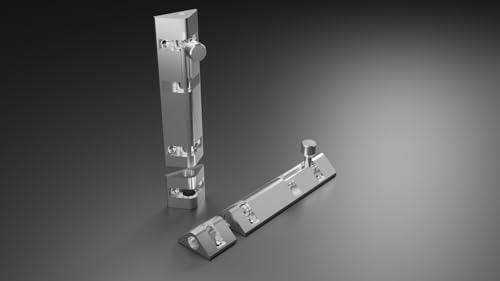 Image of Atlantic Triangle Tower Bolt 4 inch, Tower Bolt for Main Door and Bathroom, Door Latch for Bedroom, Tower Bolt for Home, Offices, Doors, Windows, Easy to Fit, S.S. Finish, (Pack of 4 Pcs)