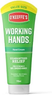 O'Keeffe's® Working Hands Value Size, 193g Jar (2 Pack) - Hand Cream for Extremely Dry, Cracked Hands | Instantly Boosts Moisture Levels, Creates a Protective Layer & Prevents Moisture Loss