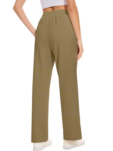 Moss Rose Women's Straight Leg Casual Sweatpants Elastic Waisted Workout Pants with Pockets3