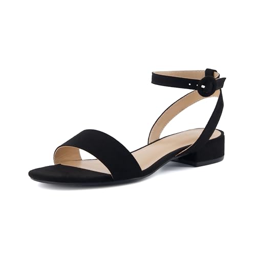 CUSHIONAIRE Women's Nila one band low block heel sandal +Wide Widths Available