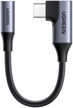 UGREEN Adaptateur USB-C vers Jack Audio 3,5 mm à Angle Droit 90 D...