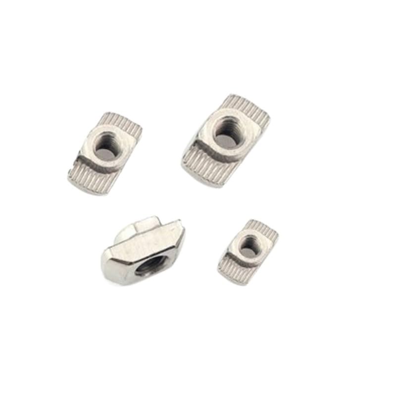 1000 Uds M3 M4 M5 T Tuerca Cabeza de Martillo Tuerca Conector niquelado for Ranura de Perfil de Aluminio de la Serie 20 | M5