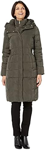 Cole Haan womens Long Quilted Puffer Coat Down Jacket