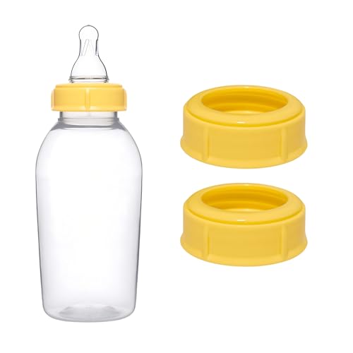 Replacement Collar Rings for Medela Baby Bottles 5oz & 8oz | 1 Count (Pack of 2) BPA Free | Compatible with Plastic & Glass Bottles | Mess Free No Leak or Spill (2pcs)