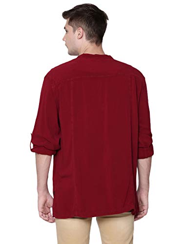 Image of Identiti Men Solid Slim Fit 100% Viscose Casual Shirt /Kurta for Men