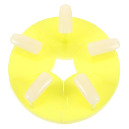 VALICLUD 2 Juegos soporte de práctica de uñas Clavos mostrar Presione Nails Stand ultravioleta soporte para uñas portavasos equipo de salón de uñas expositor de uñas el plastico Amarillo