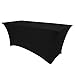 Ultimate Textile -2 Pack- 5 ft. Fitted Spandex Table Cover - Fits 18 x 60-Inch Rectangular Tables, Black