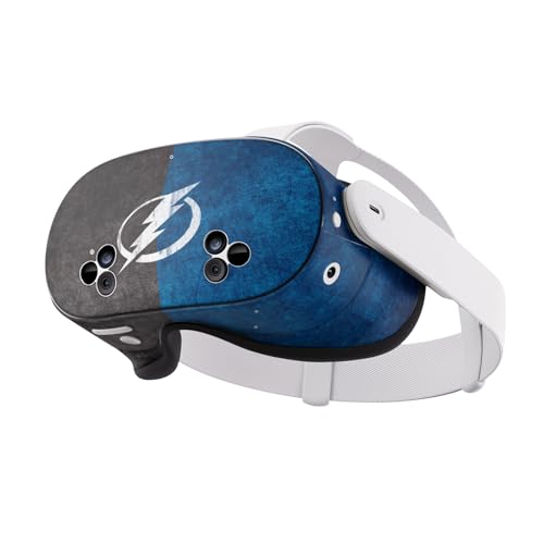 Skin vinyle Tampa Bay Lightning Meta Quest 3S au design officiel NHL effet délavé