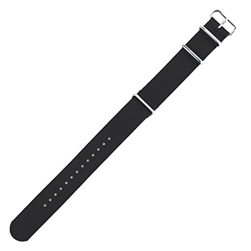 INFANTRY 20mm 22mm NATO Watch Strap Nylon Canvas Fabric Zulu Watch Band 4 Rings Stainless Steel Buckle