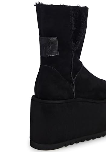 Dolls Kill Atmosphere Fleece Lined Suede Platform Boots by DARKER WAVS – Winter Boots with Cozy Fleece & Tread2
