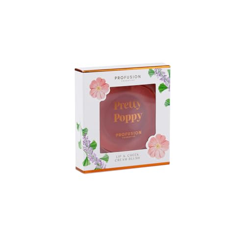 Profusion Cosmetics Petal Perfect Lip and Cheek Cream Blush, Multi Use Cream for Intense Colourpop and Soft Tinted Lips and Cheeks. (Wild Rose (Coral Pink), 1)