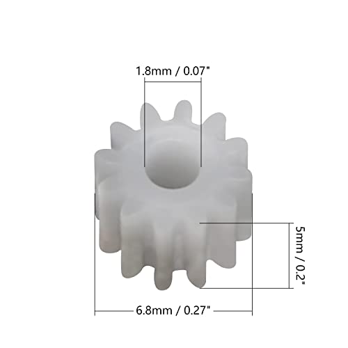 Othmro Plastic Gear 12 Teeth 0.5 Modulus 7 Dia Pulley Belt Shaft Robot Motor Worm Crown Hand Diy Car Toy Kit Hobby 122.5A Assortment Accessories 20Pcs #TOP3