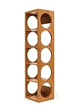 Lipper International 8305 Bamboo Wood Stackable 5-Bottle Wine Rack, 20-3/4" x 5-3/8" x 4-3/4"