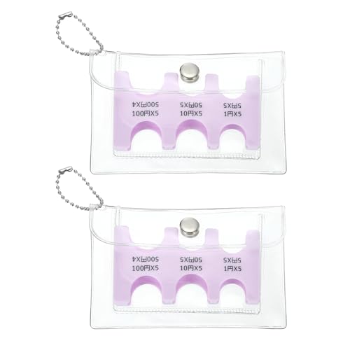 Porte-pièces de monnaie japonais PATIKIL en PVC violet pour organiser vos yens