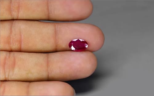 Rubis de 11,25 carats non chauffé de Shree Jewelrs, gemme ovale rare