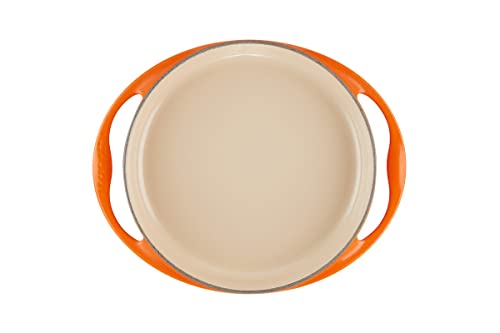 LE CREUSET Gusseisen Tatin-Backform, Rund, Ø 28 cm, Für alle Herdarten inkl. Induktion geeignet, 2,6 Liter, Ofenrot, 20129280902460