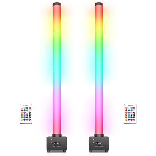 LED Stage Light Bar: 360° Full Coverage Lighting - 60W 120LED RGB Pixel Tube - Remote DMX Control - Great for DJ Party Live Show Band Club Halloween Christmas Home Decor - 2Pack
