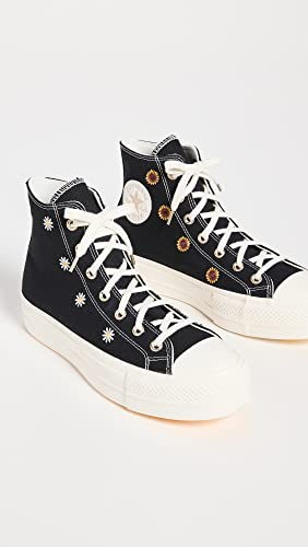 Image of Converse Women's Chuck Taylor All Star Lift Sneakers, Black /Egret /LightGold, 5.5 Medium US