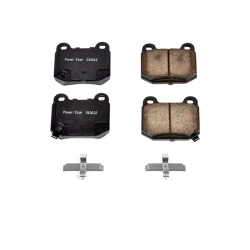 Image of PowerStop Rear Brake Pads for Infiniti G35 2003-04 |Mitsubishi Lancer 2003-06 |Nissan 350Z 2003-09 |Subaru BRZ 2017-20 |Impreza 2004-14 - Z17 Ceramic Brake Pads with Installation Hardware, 17-961