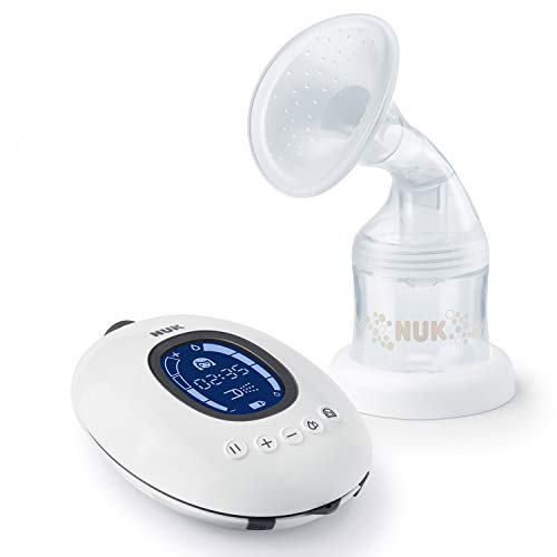 NUK Nature Sense Elektrische Milchpumpe mit Tag/Nacht LCD-Bildschirm, Memory-Funktion und wiederaufladbarem Akku