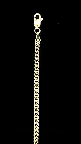 Real 10K Yellow Gold Hollow Miami Cuban Link Anklet Beach Bracelet 3.5Mm,10 Inch For Women #TOP2