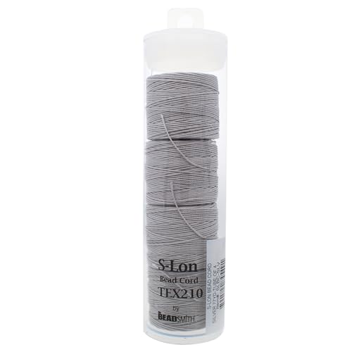Cordon Super-lon nylon argenté Beadsmith pour perles et macramé