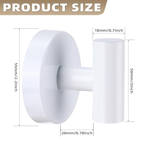 Fenas Suction Cup Hooks for Shower - Bathroom Reusable Hooks for Towels, Robes & Loofah - No-Drill Mounting on Kitchen,Walls,Metal,Glass,Mirrors,Tile & Smooth Non-Porous Surfaces (2, White) by Fenas - Used condition - Image 7